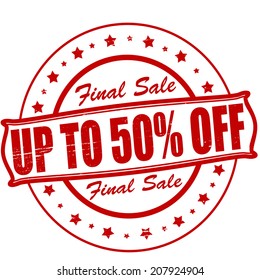 Stamp with text final sale inside, vector illustration