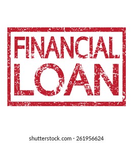 Stamp text FINANCIAL LOAN