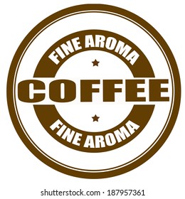 Stamp with text fine aroma inside, vector illustration