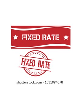 Stamp with text fixed rate inside. emblem,sticker,seal.