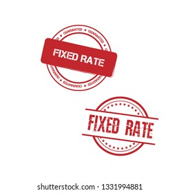 Stamp with text fixed rate inside. emblem,sticker,seal.