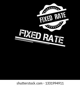 Stamp with text fixed rate inside. emblem,sticker,seal.