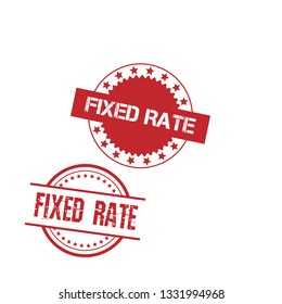 Stamp with text fixed rate inside. emblem,sticker,seal.