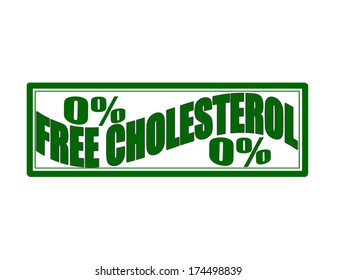 Stamp with text free cholesterol inside, vector illustration - Shutterstock ID 174498839