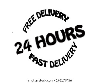 Stamp with text free delivery inside, vector illustration