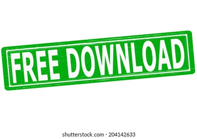 Stamp with text free download inside, vector illustration