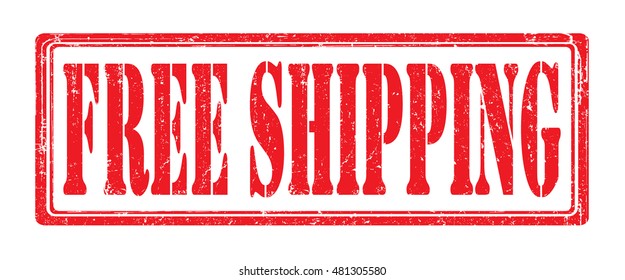 stamp with text "free shipping" isolated on white background. Vector illustration.
