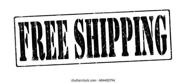 stamp with text "free shipping" isolated on white background. Vector illustration