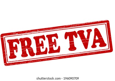 Stamp with text free tva inside,vector illustration