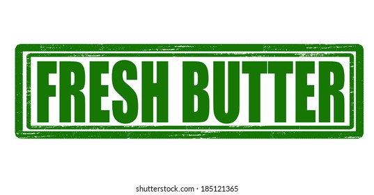 Stamp with text Fresh butter inside, vector illustration