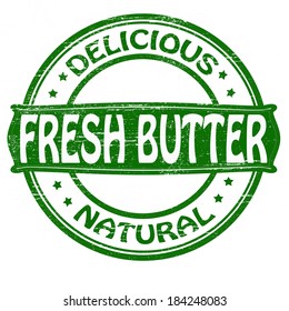Stamp with text fresh butter inside,vector illustration