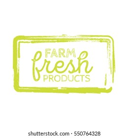 Stamp with text fresh product inside, vector illustration.