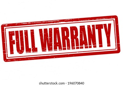 Stamp with text full warranty inside, vector illustration
