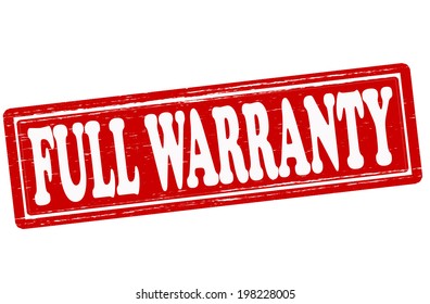 Stamp with text full warranty inside,vector illustration