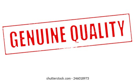 Stamp with text genuine quality inside, vector illustration