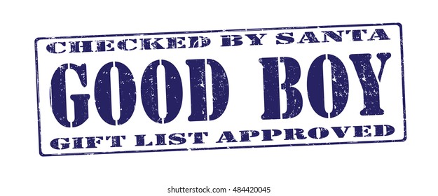 stamp with text "good boy" isolated on white background. Vector illustration