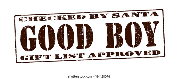 stamp with text "good boy" isolated on white background. Vector illustration