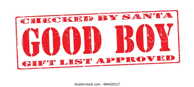 stamp with text "good boy" isolated on white background. Vector illustration