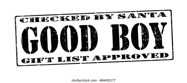 stamp with text "good boy" isolated on white background. Vector illustration