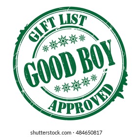 stamp with text "good boy" isolated on white background. Vector illustration