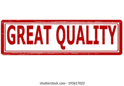 Stamp with text great quality inside, vector illustration