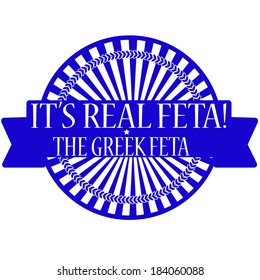 Stamp with text the Greek feta inside,vector illustration