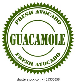 Stamp with text Guacamole,vector illustration