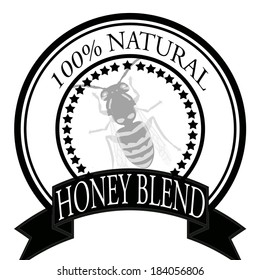 Stamp with text honey blend inside,vector illustration