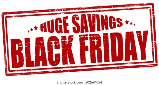 Stamp with text huge savings inside, vector illustration
