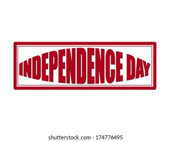 Stamp with text independence day inside, vector illustration