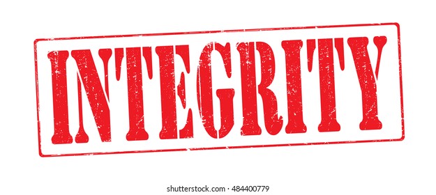 stamp with text "integrity" isolated on white background. Vector illustration