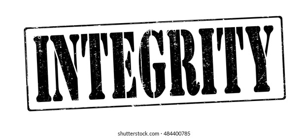 stamp with text "integrity" isolated on white background. Vector illustration