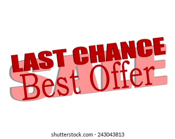 Stamp with text last chance sale inside, vector illustration