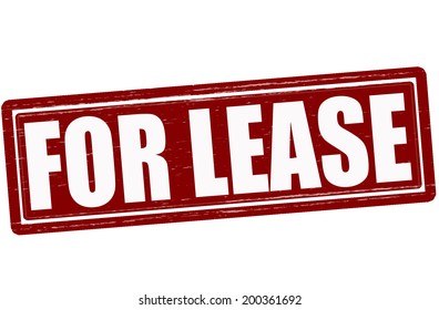 Stamp with text for lease inside, vector illustration
