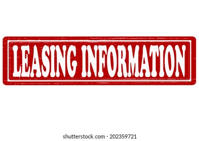 Stamp with text leasing information inside, vector ilustration