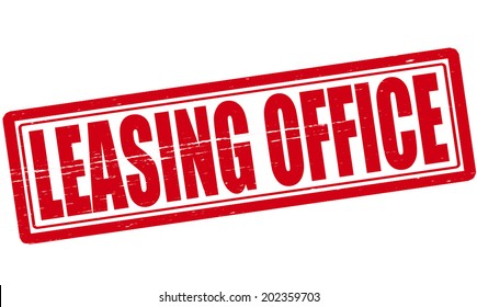 Stamp with text leasing office inside, vector ilustration