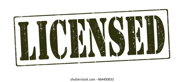 stamp with text "licensed" isolated on white background. Vector illustration