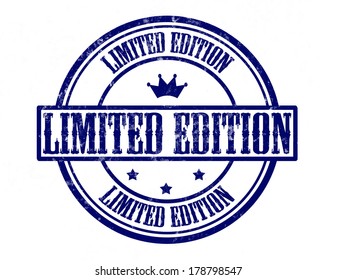 Stamp with text limited edition inside, vector illustration