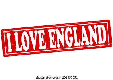 Stamp with text i love England inside, vector ilustration
