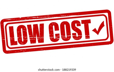 Stamp with text low cost inside,vector illustration
