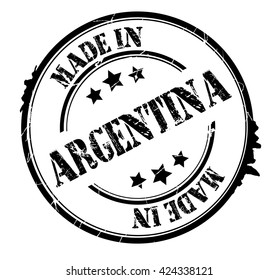 stamp with text "Made in Argentina" isolated on white background. Vector illustration