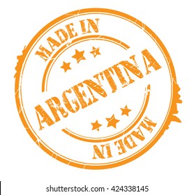 stamp with text "Made in Argentina" isolated on white background. Vector illustration