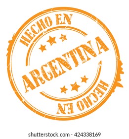 stamp with text "Made in Argentina" isolated on white background. Vector illustration