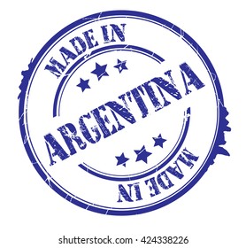 stamp with text "Made in Argentina" isolated on white background. Vector illustration