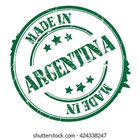 stamp with text "Made in Argentina" isolated on white background. Vector illustration