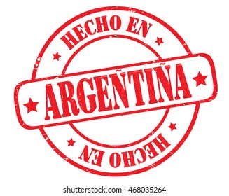 stamp with text "Made in Argentina" isolated on white background. Vector illustration