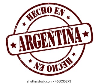 stamp with text "Made in Argentina" isolated on white background. Vector illustration