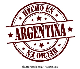 stamp with text "Made in Argentina" isolated on white background. Vector illustration