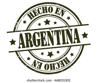 stamp with text "Made in Argentina" isolated on white background. Vector illustration