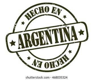 stamp with text "Made in Argentina" isolated on white background. Vector illustration